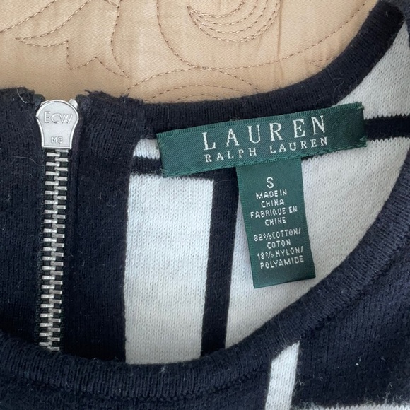 Lauren Ralph Lauren Navy & White Sleeveless knit Midi Dress / Size Small - Picture 11 of 15